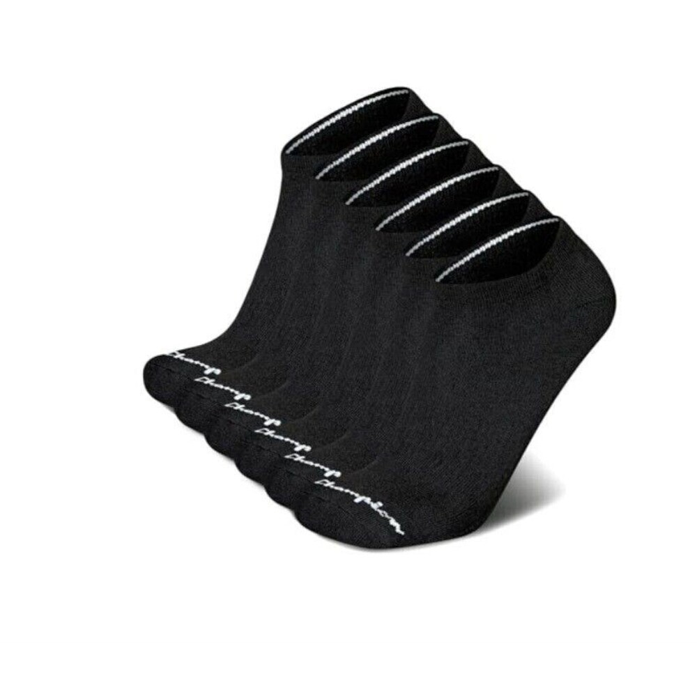 Champion Men's Cushion 6-12.5 Low Cut  6 Pair Black Sport Socks